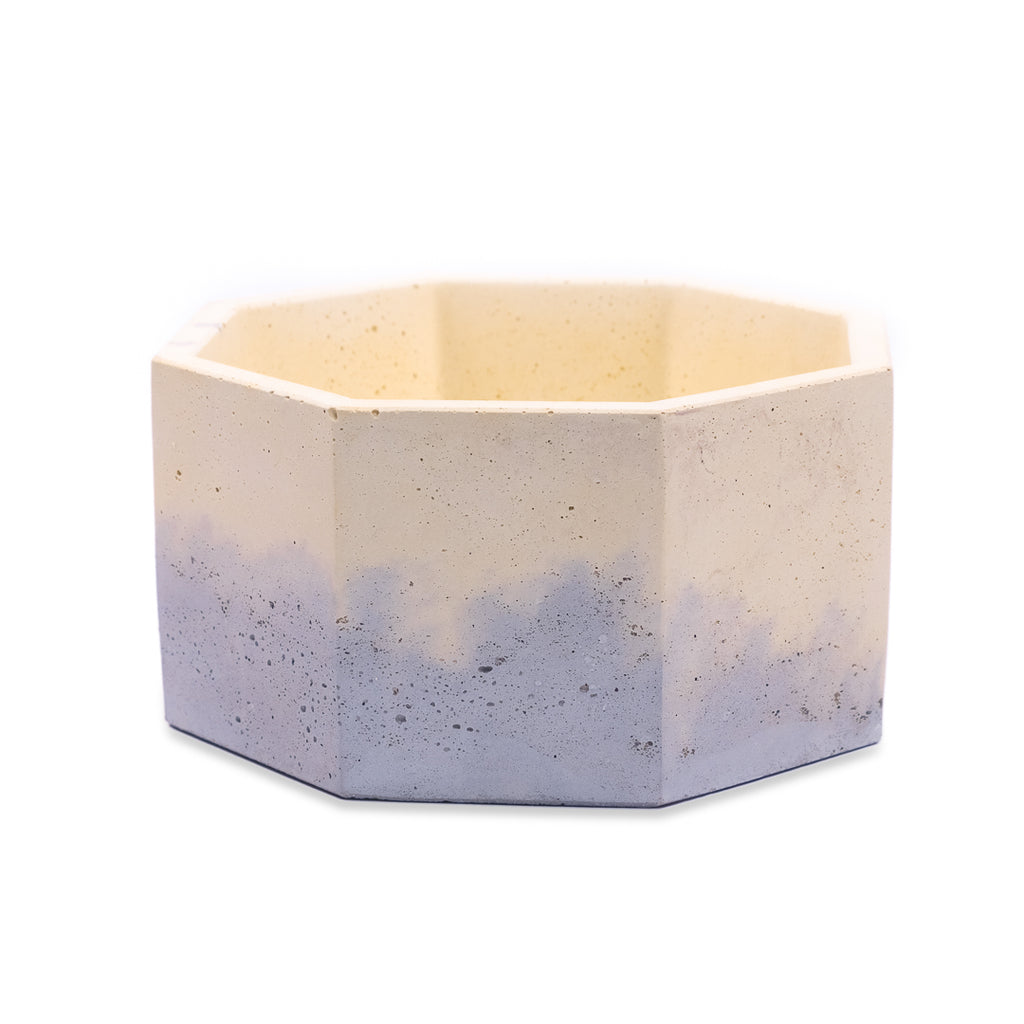 Macetero de Cemento Octagonal Grande - 15x15x7,5 cms.