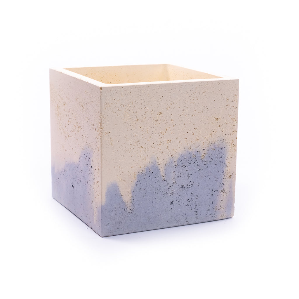Macetero de Cemento Cuadrado Grande - 12x12 cms.