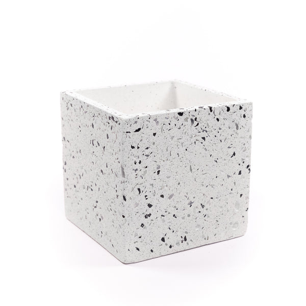 Macetero de Cemento Cuadrado Grande - 12x12 cms.