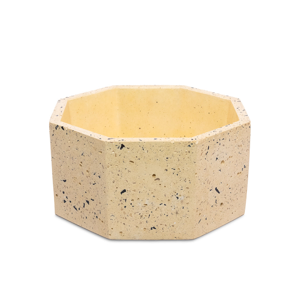 Macetero de Cemento Octagonal Grande - 15x15x7,5 cms.