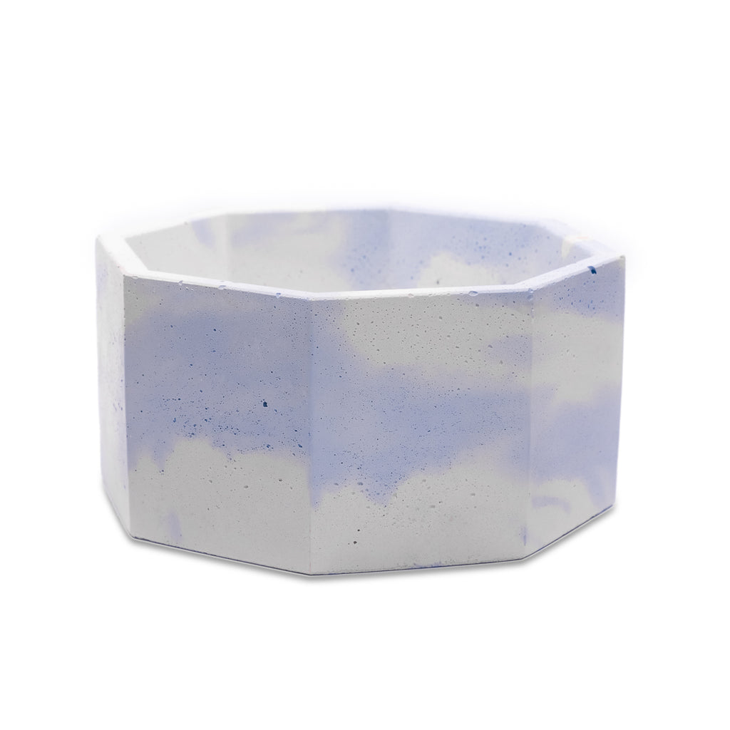 Macetero de Cemento Octagonal Grande - 15x15x7,5 cms.