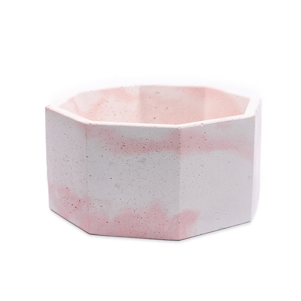 Macetero de Cemento Octagonal Grande - 15x15x7,5 cms.