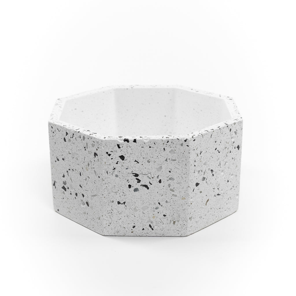 Macetero de Cemento Octagonal Grande - 15x15x7,5 cms.